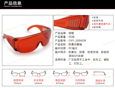 激光护目镜参数