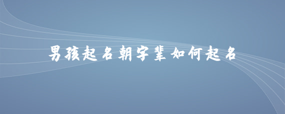 明字辈男孩起名大全