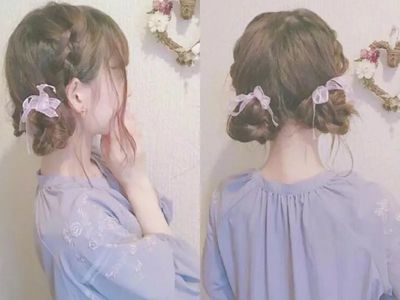 森系双马尾编发
