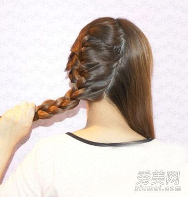 韩式麻花辫马尾