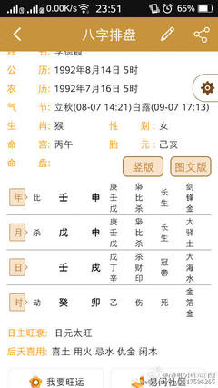 易奇八字 命盘