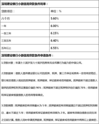 建行信用贷款办理条件