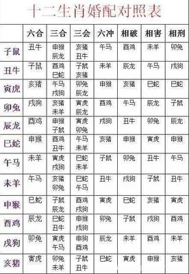 十二生肖的三合六合