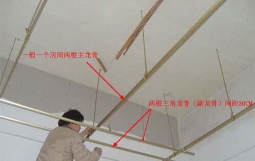 轻钢龙骨吊顶主龙骨间距