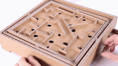 纸箱手工迷宫怎么做