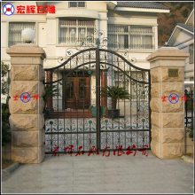 围墙大门两门柱设计