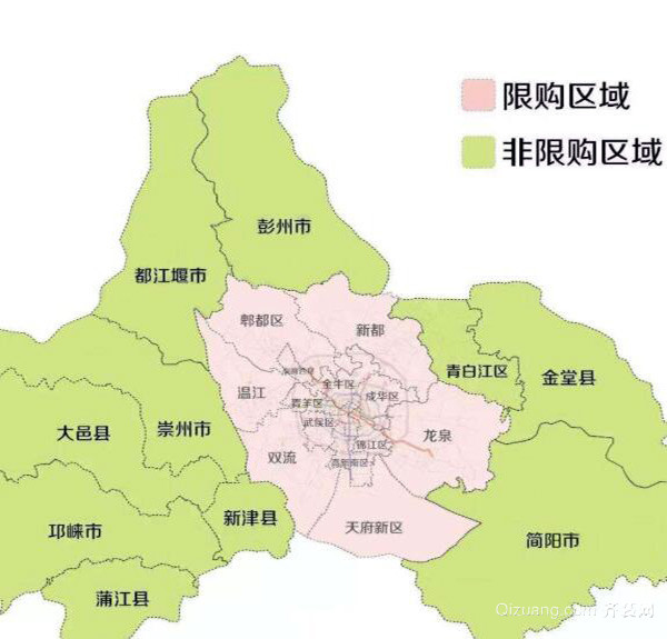 成都区划地图