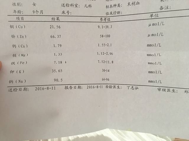 宝宝怎么测微量元素