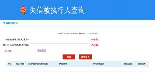 被失信执行人查询
