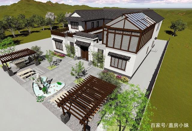 农村自建中式庭院别墅