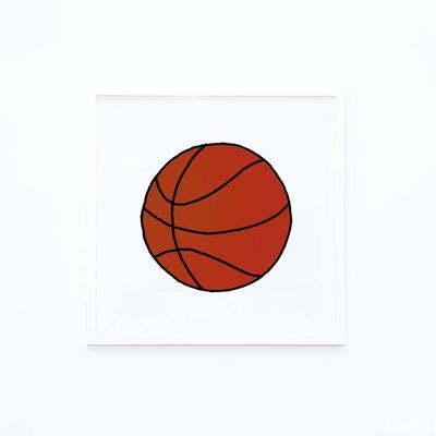 篮球画法简笔画涂色图片