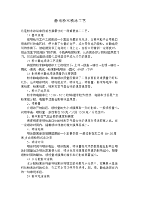 金属悬浮喷涂工艺流程简述