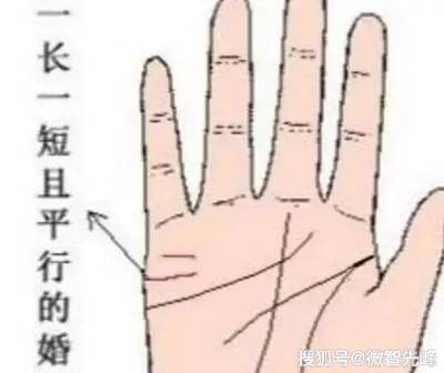 婚姻线一长一短