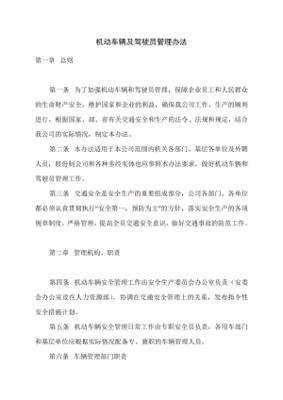 机动车驾驶员管理规定
