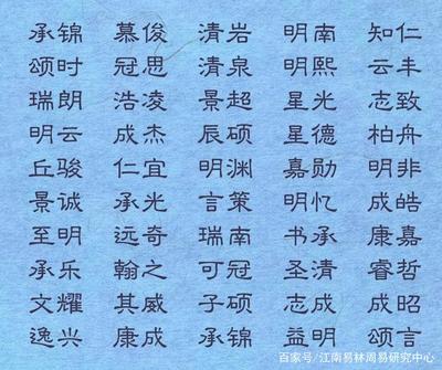男孩取名诗词