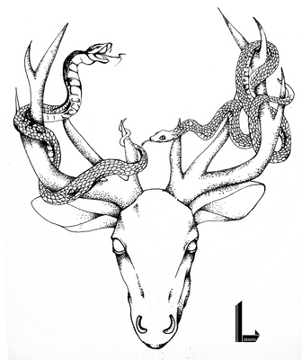 黑白动物装饰画