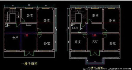 卧室的平面图
