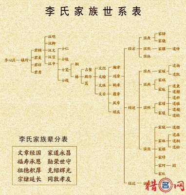 两个字家族名字