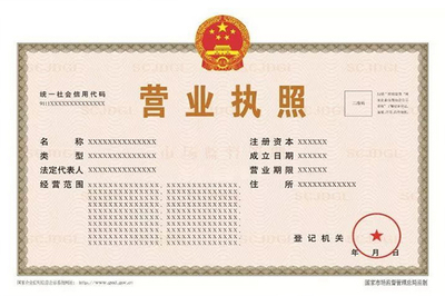 营业执照多大