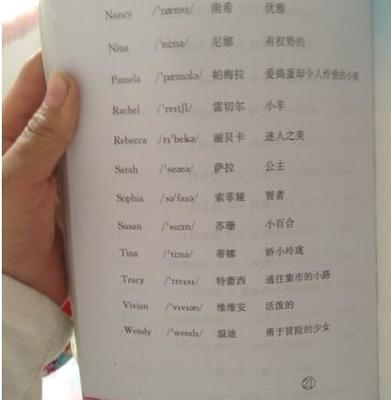 适合女生的英文名字