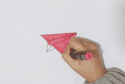 立体纸飞机怎么画