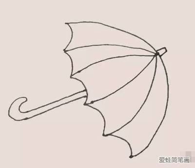 怎么画雨伞简笔画图片