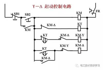 电机星三角启动接线图