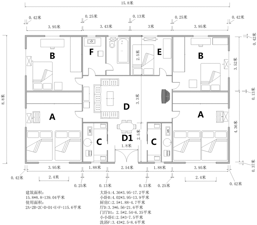 4间平房设计图及效果图