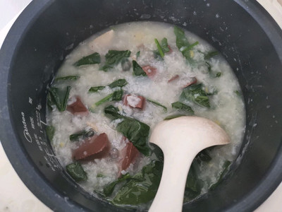 菠菜猪血粥的做法大全家常