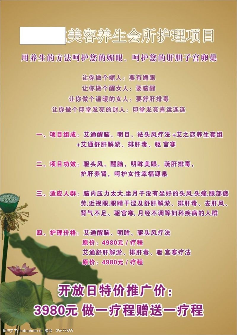 美容养生项目名称