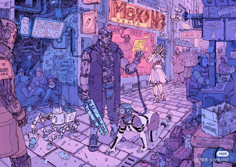 赛博朋克风格画作