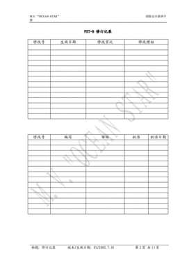 船舶消防巡查记录