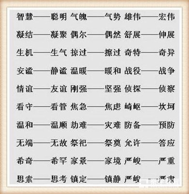 有寓意的两字词语