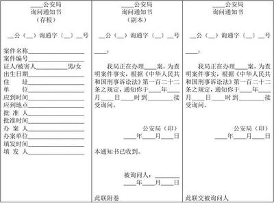刑事询问通知书