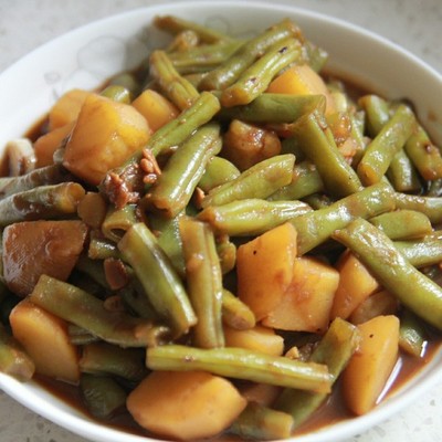 土豆炖豆角图片