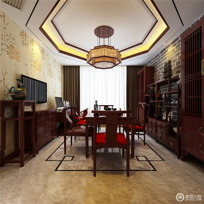 厨房与餐厅需要博古架