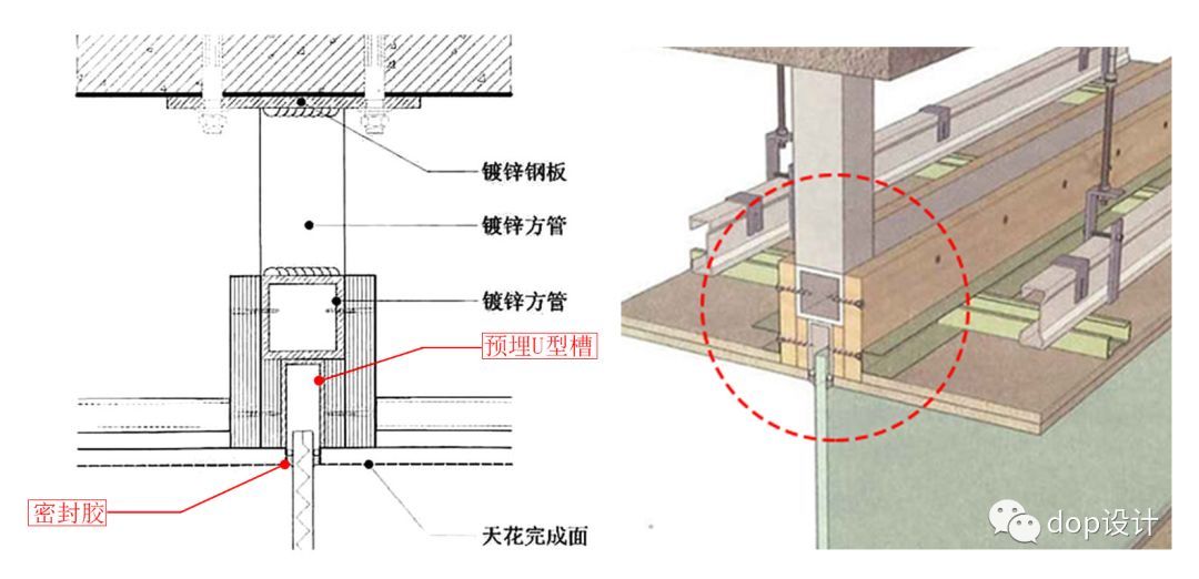 玻璃隔断节点图