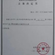 刑事立案决定书