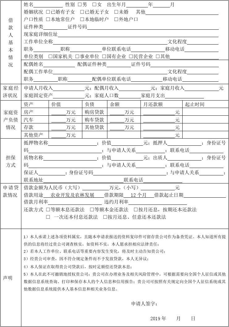 个人向公司借款申请书