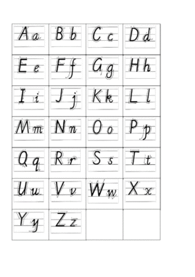 26个字母大小写正规写法笔顺