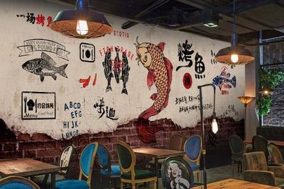 小型烤鱼店装修效果图