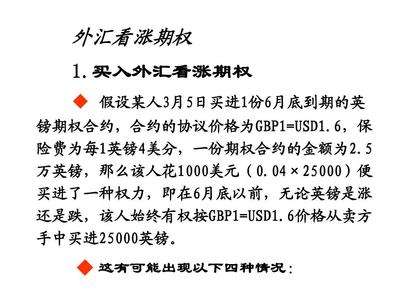 外汇期权案例