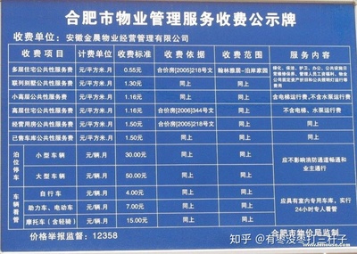 物业费定价依据