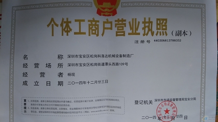 工商营业执照号