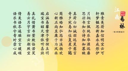 诗经中适合女孩的名字