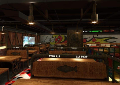 小型烤鱼店装修效果图