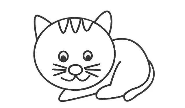 小猫简笔画图片简单图片