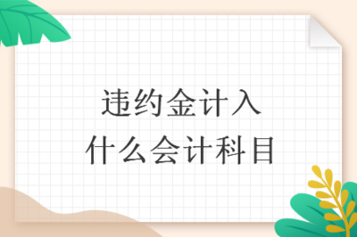 收到违约金计入什么科目