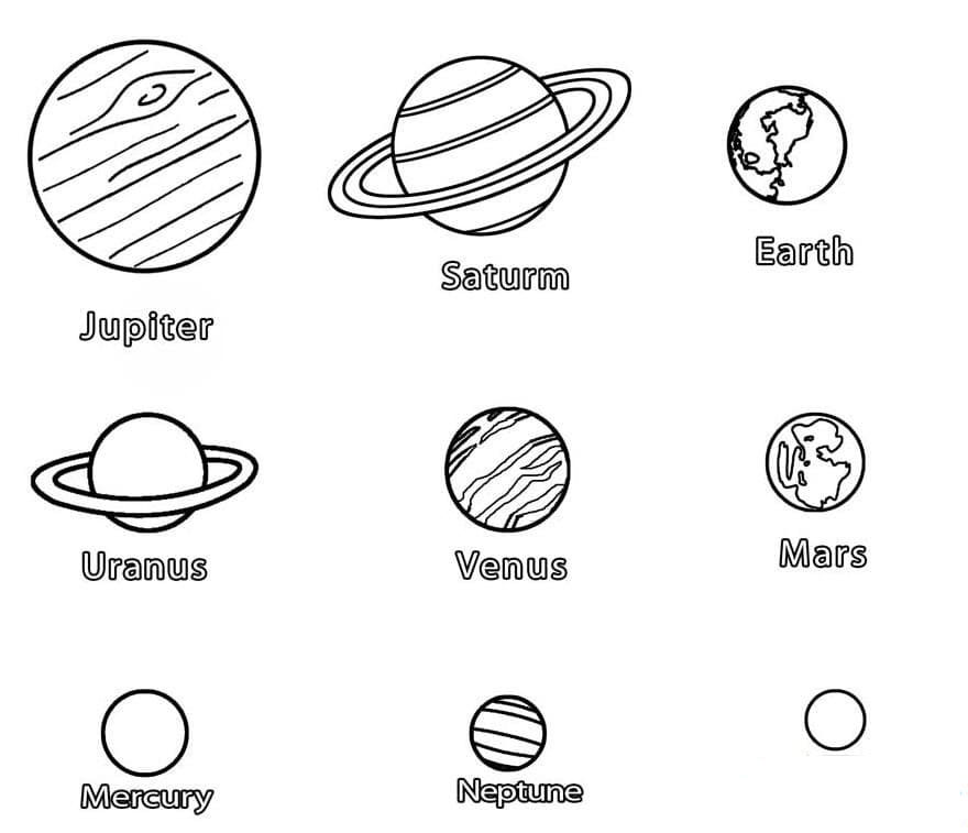 宇宙中的星球简笔画_星球经典图片欣赏 