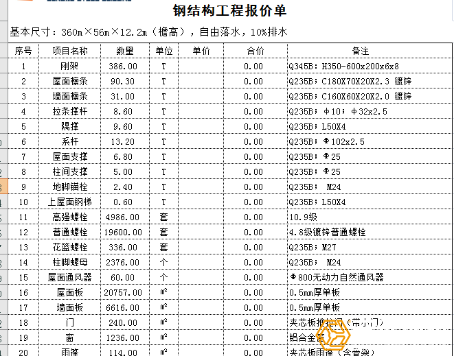 5000平米鋼結構廠房報價單每平米（5000平米鋼結構廠房報價單一平方多少錢） 結構地下室設計 第1張